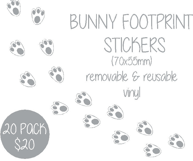 Bunny footprint stickers