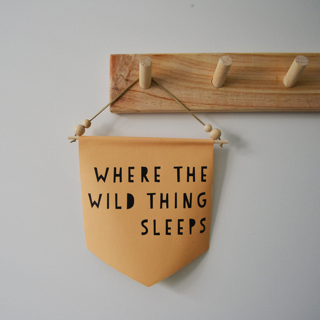 Where the Wild Thing Sleeps (Mustard) - Wall Flag
