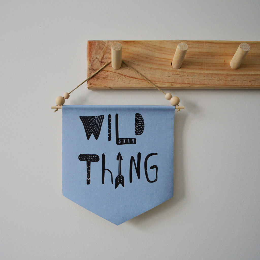 Wild Thing (Blue) - Wall Flag