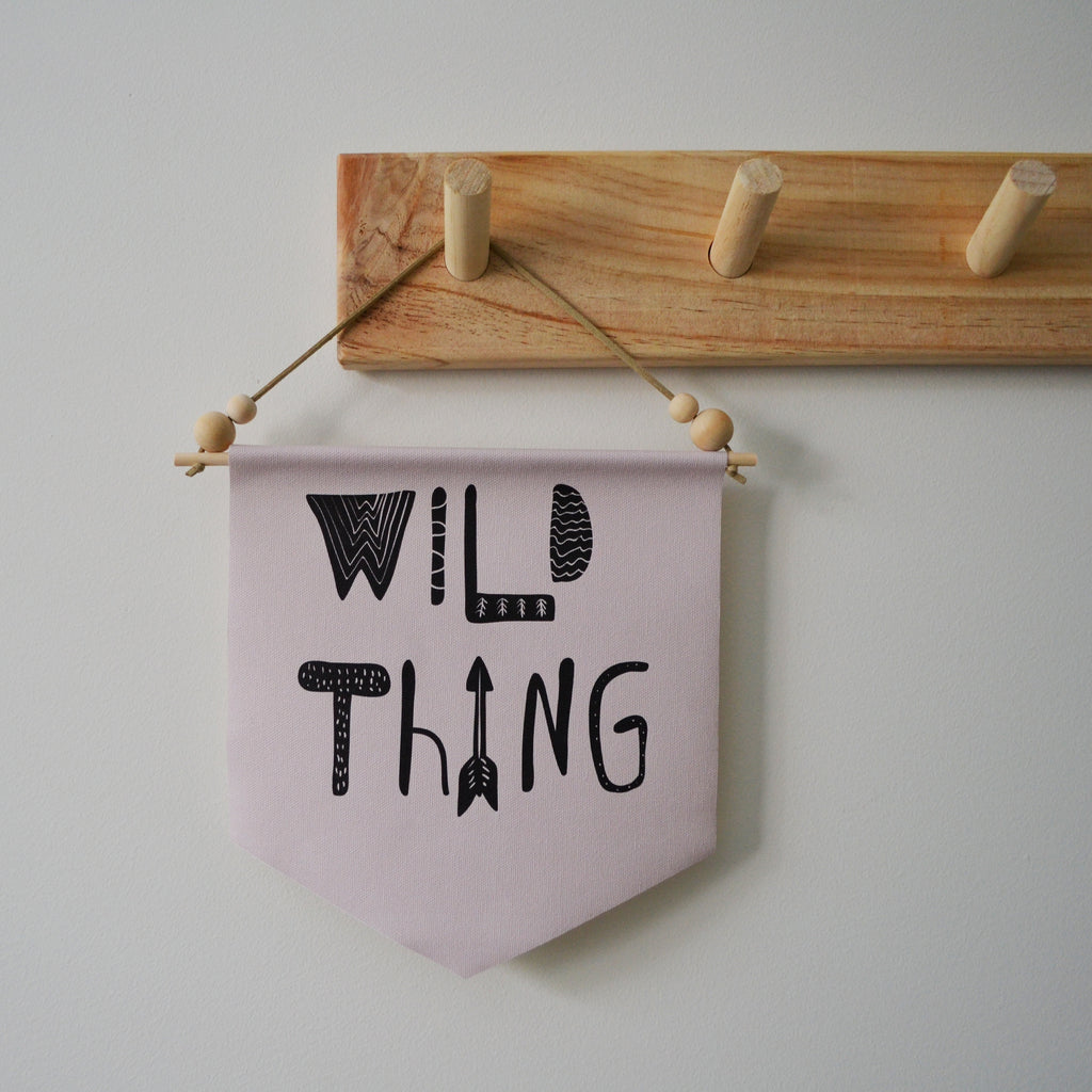 Wild Thing (Blush Pink) - Wall Flag